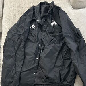 Adidas Men's Black Windbreaker Jacket